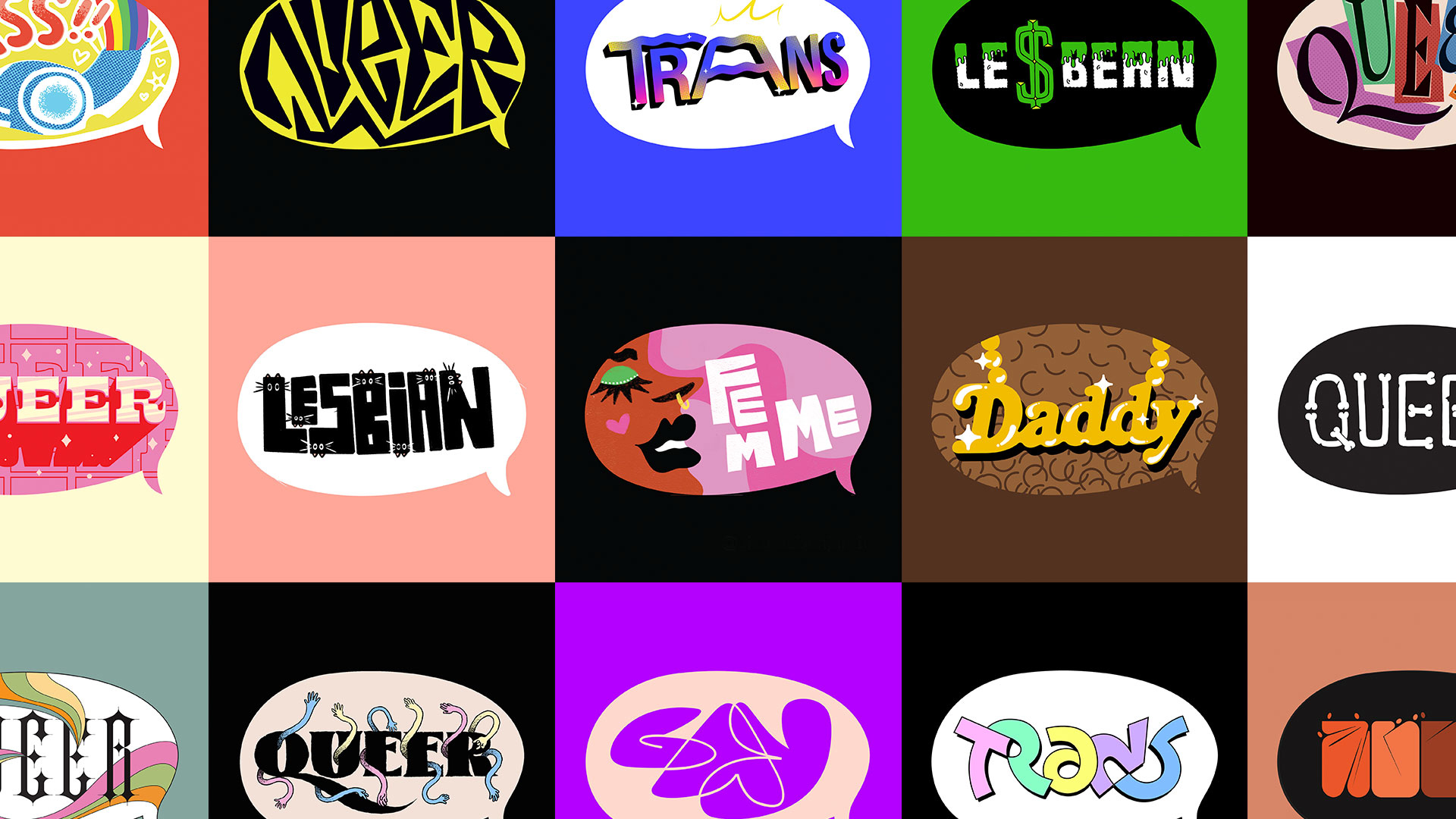 Queer labels mosaic Queer labels mosaic