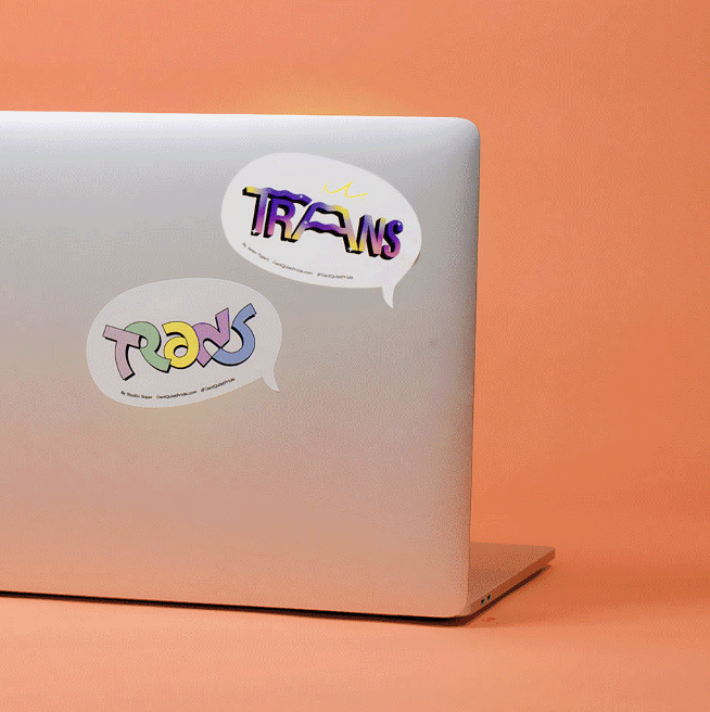 Cant quiet pride trans sticker