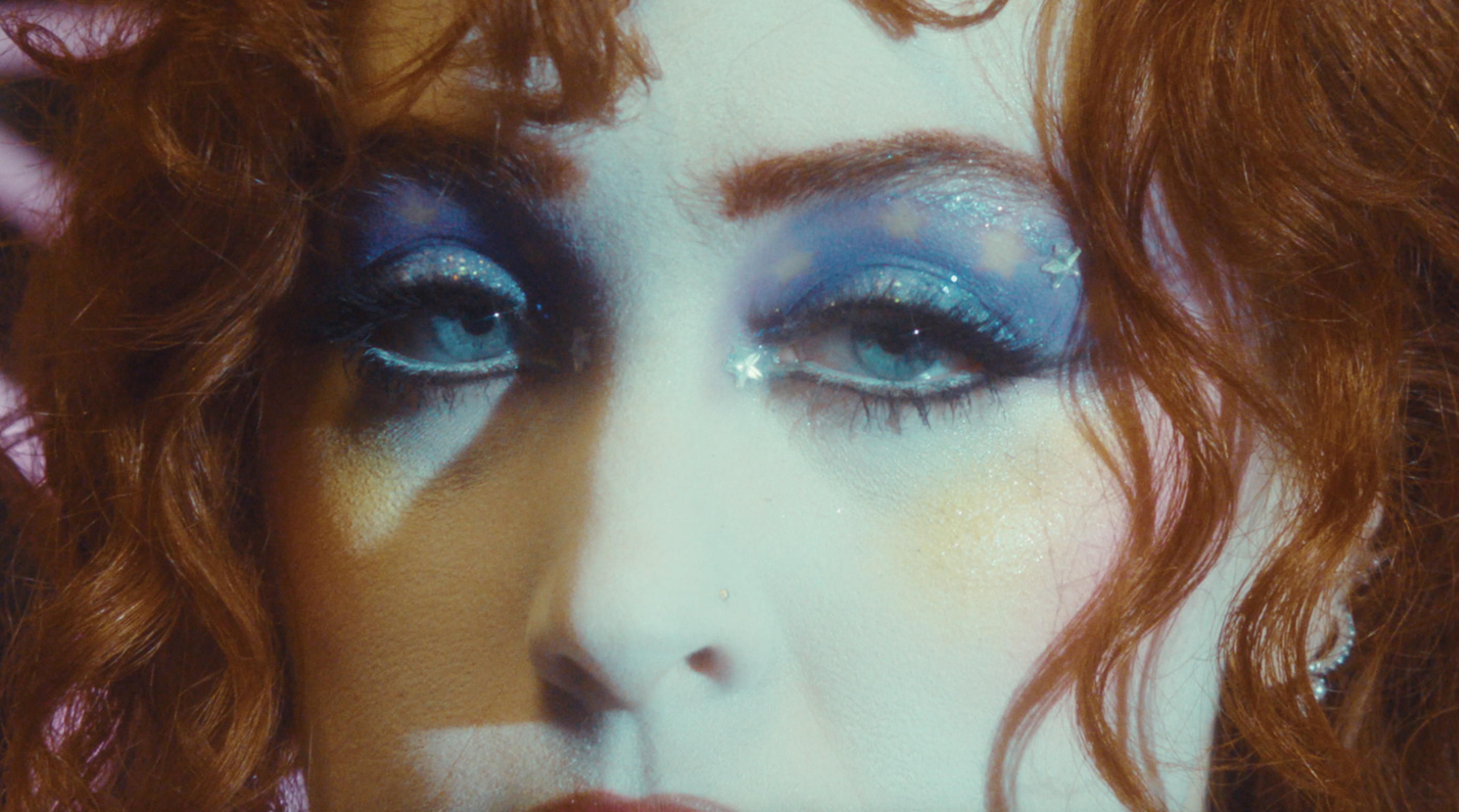 woman staring into camera